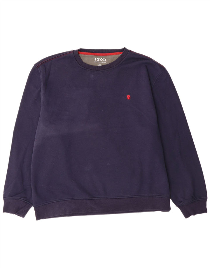 Izod Herre Sweatshirt Jumper 2XL Navy Blue Polyester