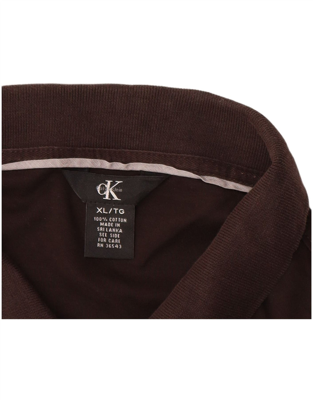 CALVIN KLEIN Herre poloshirt XL Sort bomuld