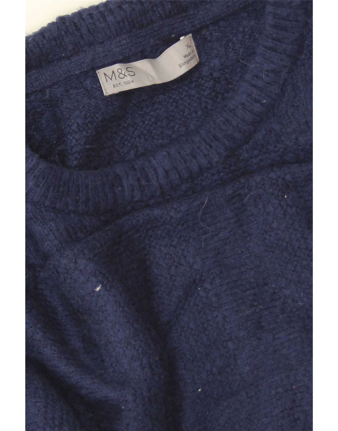 Marks & Spencer Herre sweater med rund hals XL marineblå