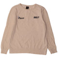 Oakley Herre Grafisk Sweatshirt Jumper Stor Beige Flecked Bomuld