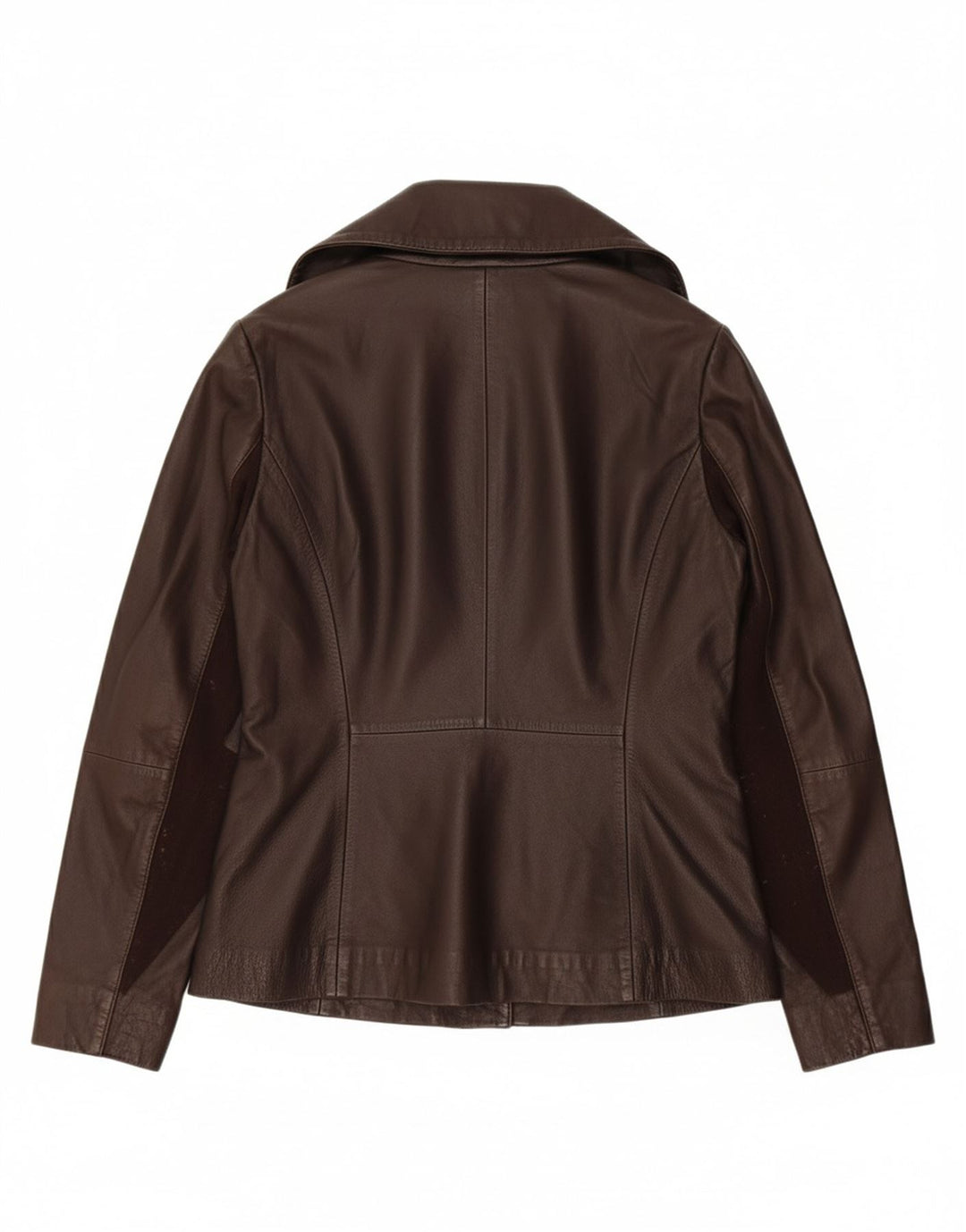 TED BAKER Womens Leather Jacket Size 4 Large Brown Leather