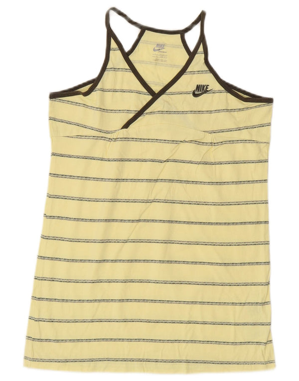 Nike pigevest top 12-13 år stor gul stribet bomuld