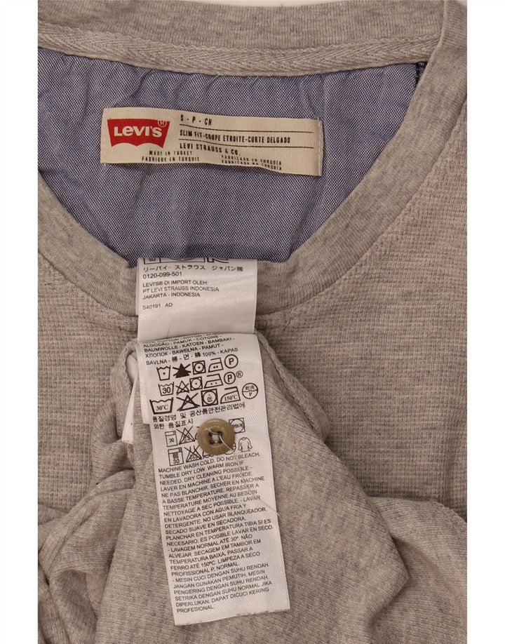 Levi's Herre Slim Fit Top Langærmet Lille Grå Bomuld