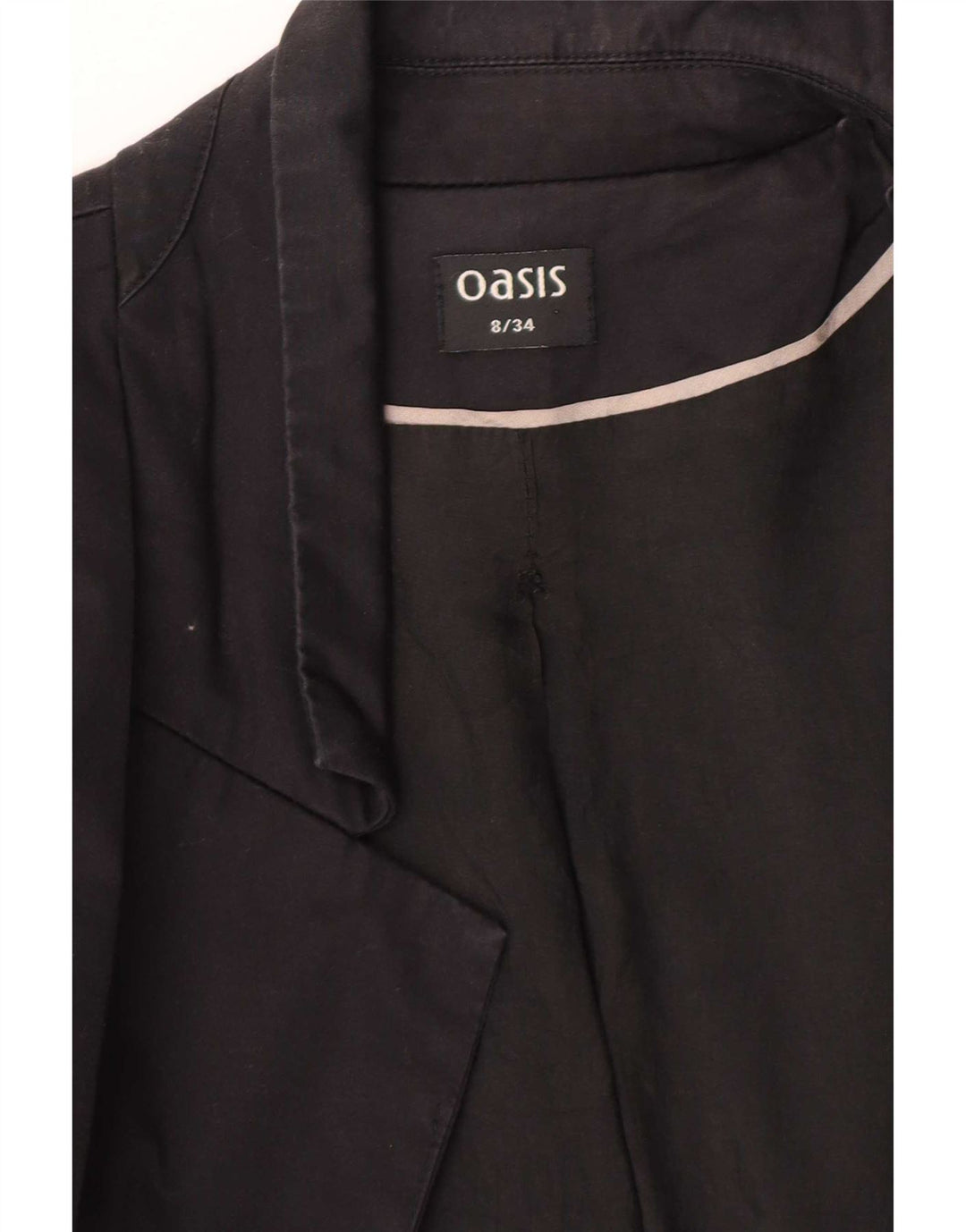 Oasis Dame 1 Knap Blazer Jacket UK 8 Lille Sort