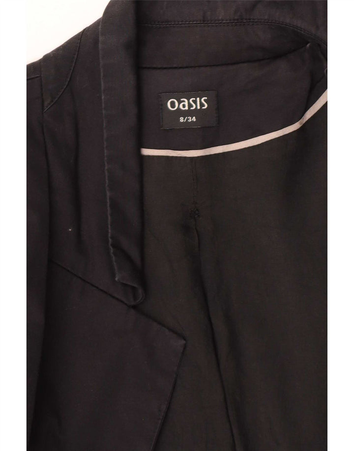 Oasis Dame 1 Knap Blazer Jacket UK 8 Lille Sort