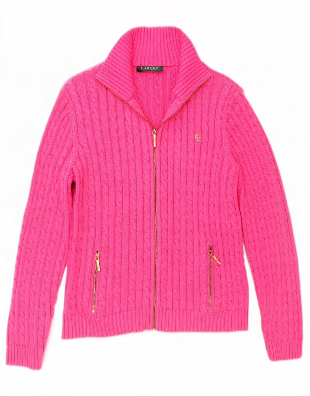 Ralph Lauren Dame Cardigan Sweater UK 8 Small Pink