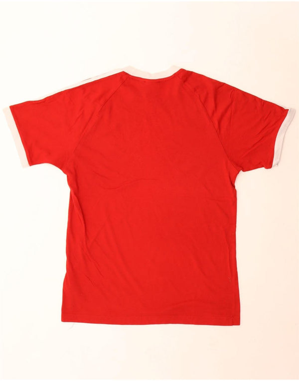 Adidas Herre T-Shirt Top Medium Rød Bomuld