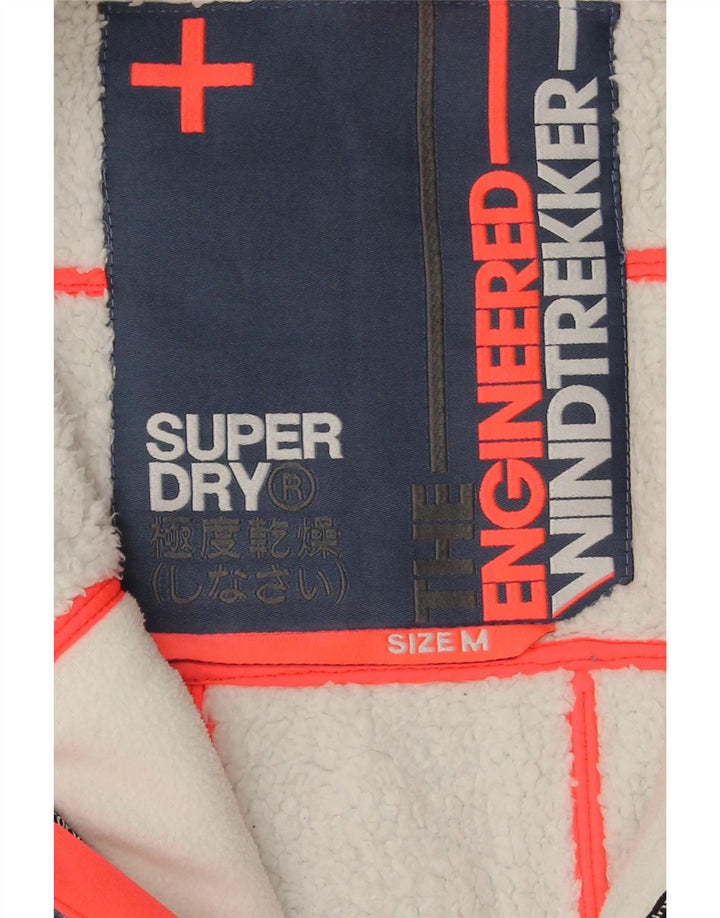 Superdry Womens The Windtrekker Windbreaker Jacket med hætte UK 14 Medium Blue