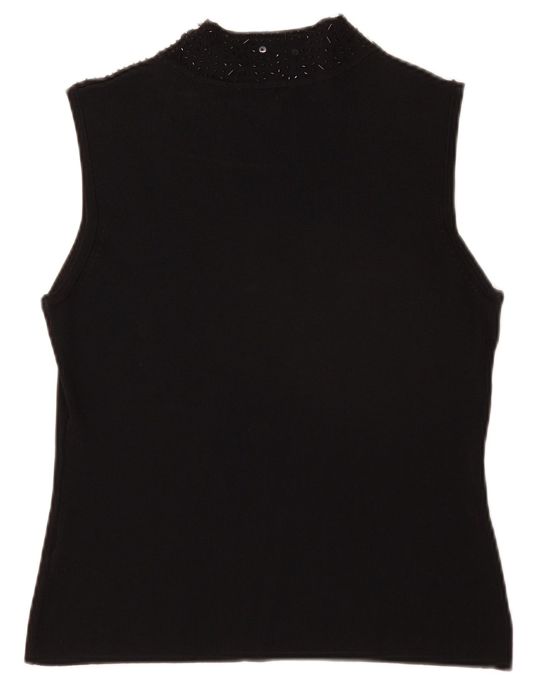 SKY DESIGN Dame ærmeløs bluse Top US 2 XS Black Rayon