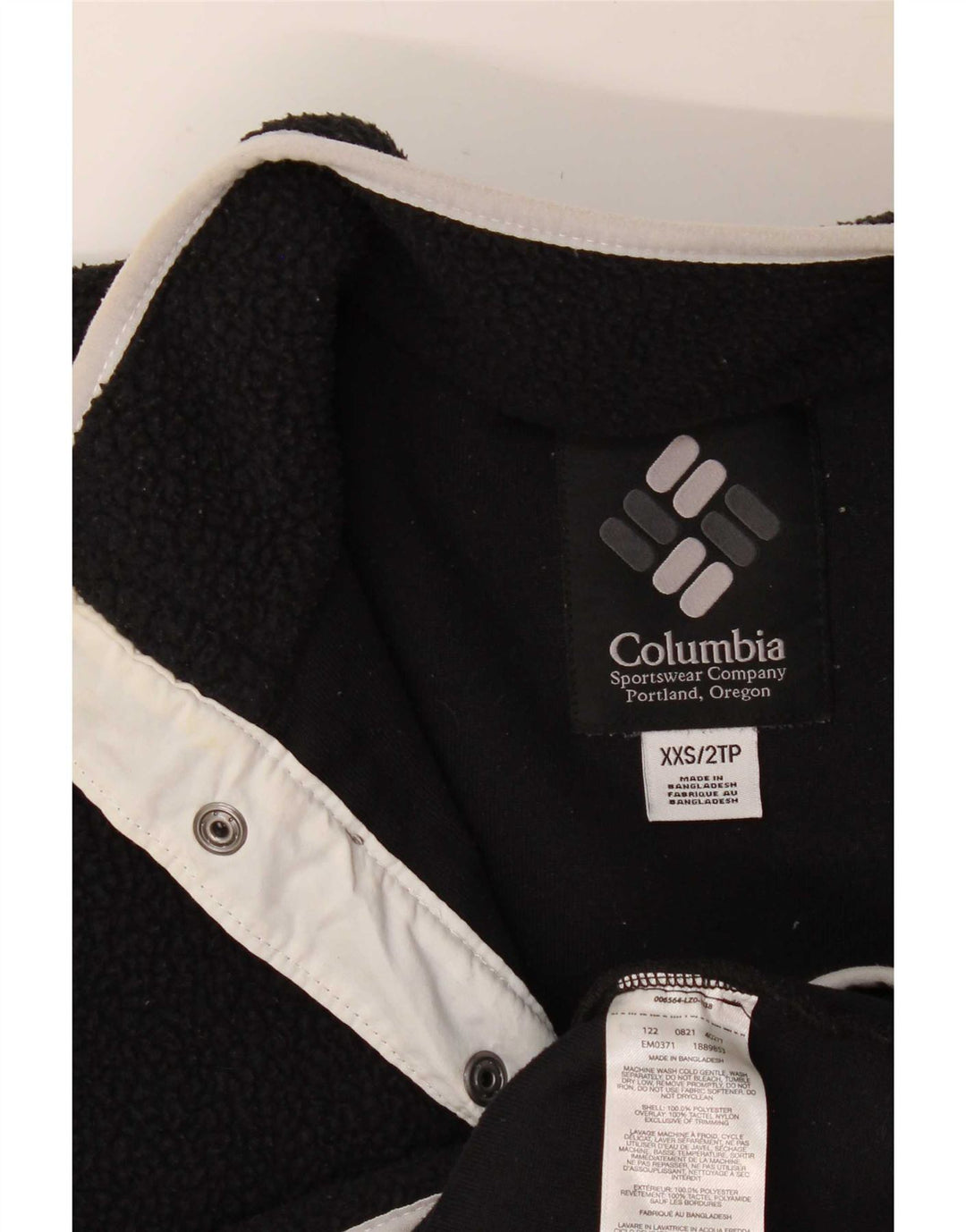 Columbia Herre Button Neck Fleece Jumper 2XS Sort Polyester