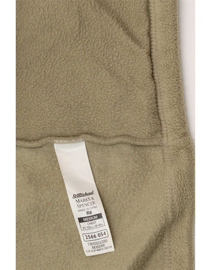 Marks & Spencer Herre Loose Fit Fleecejakke Medium Khaki Polyester