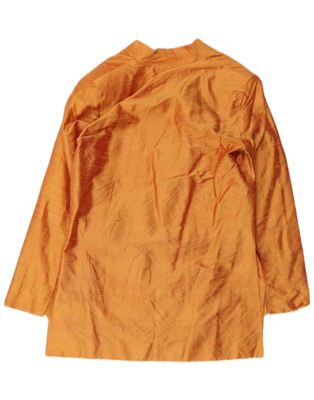 Blunauta Dame 1 Knap Blazer Jakke IT 44 Medium Orange Silke