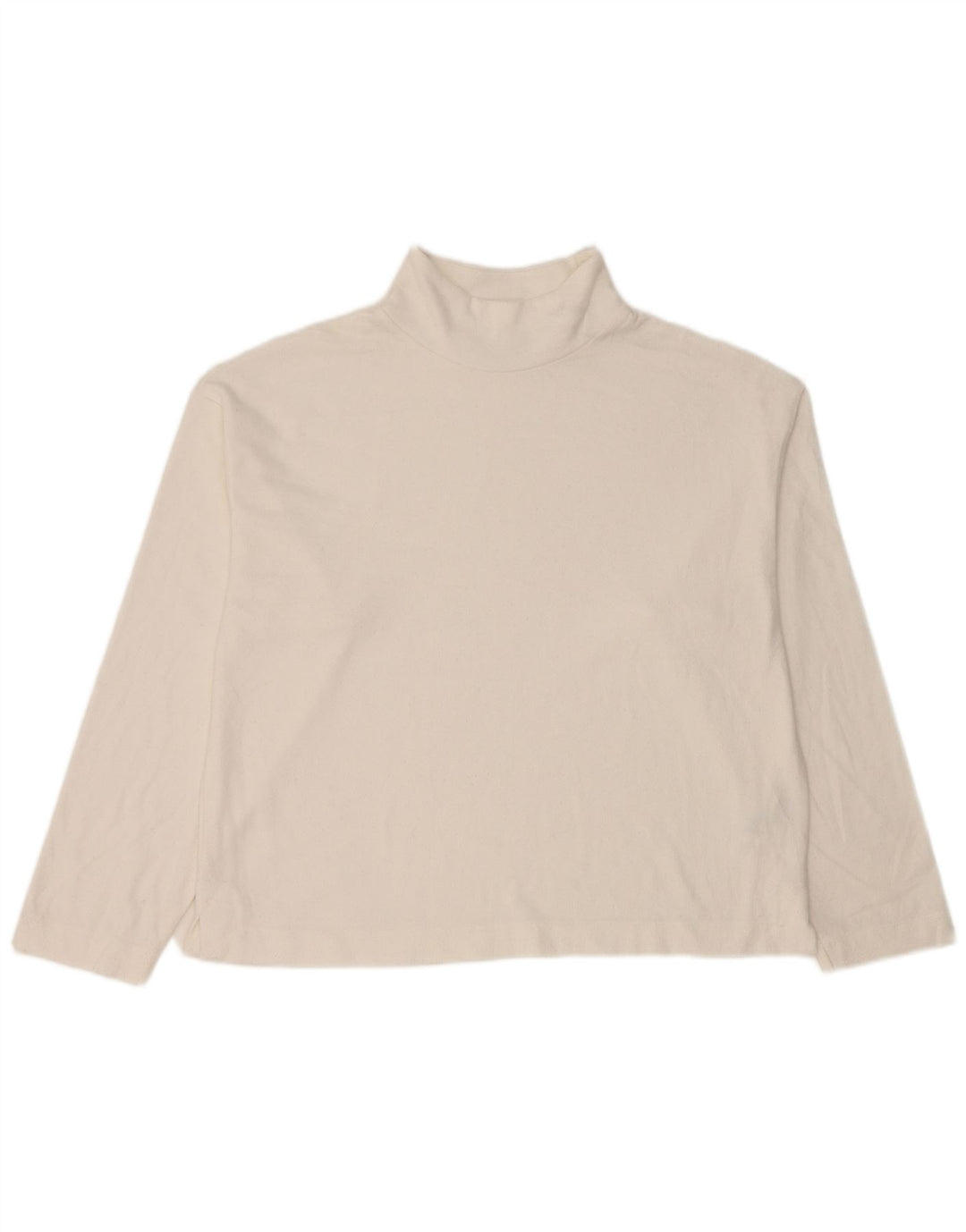 Marks & Spencer Dametop Langærmet UK 12 Medium White Polyester