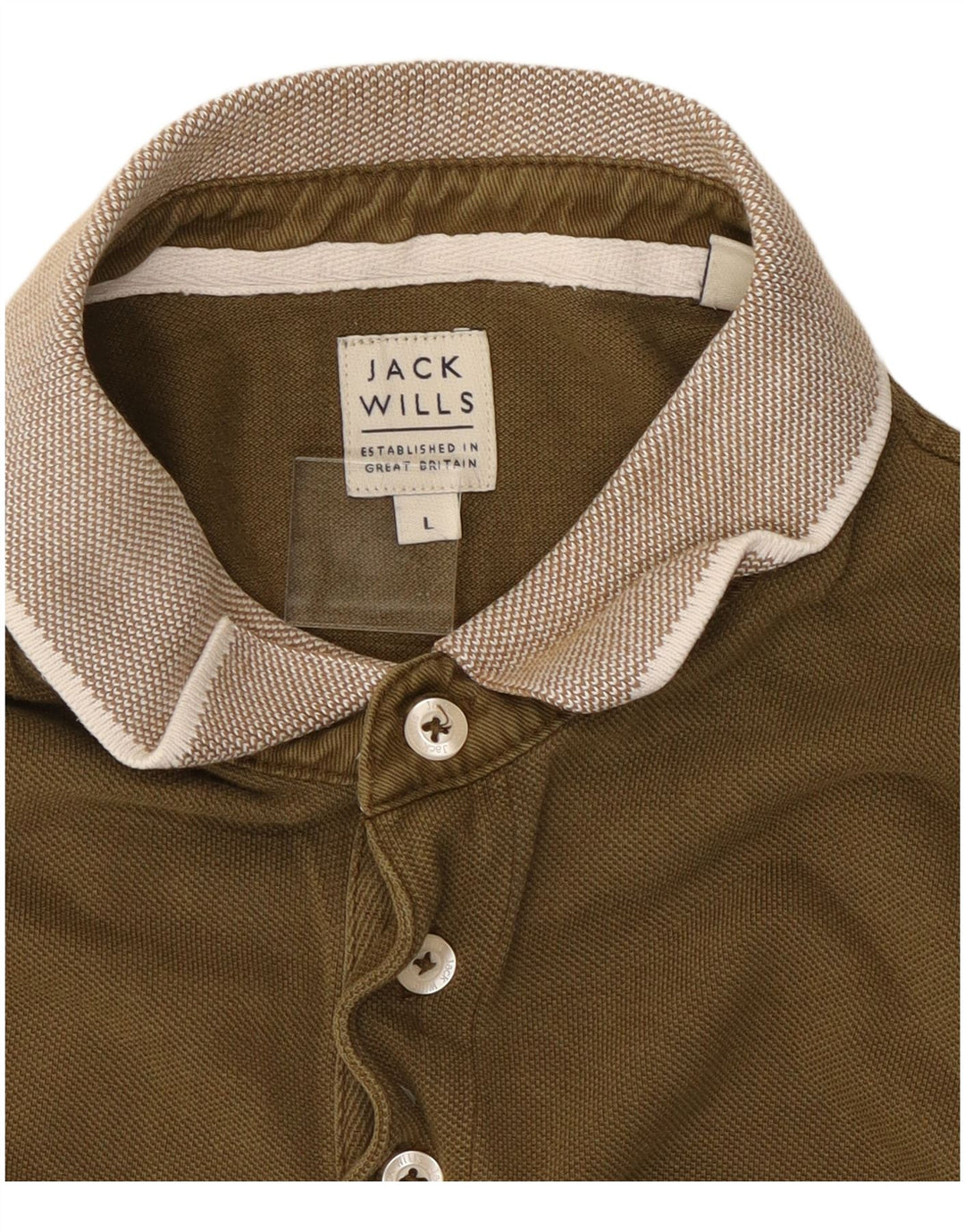 JACK WILLS Poloskjorte til mænd Stor Khaki Bomuld