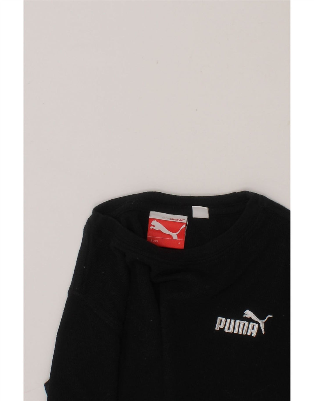PUMA Boys Top Long Sleeve 5-6 Years XS  Black Cotton Vintage Puma and Second-Hand Puma from Messina Hembry 