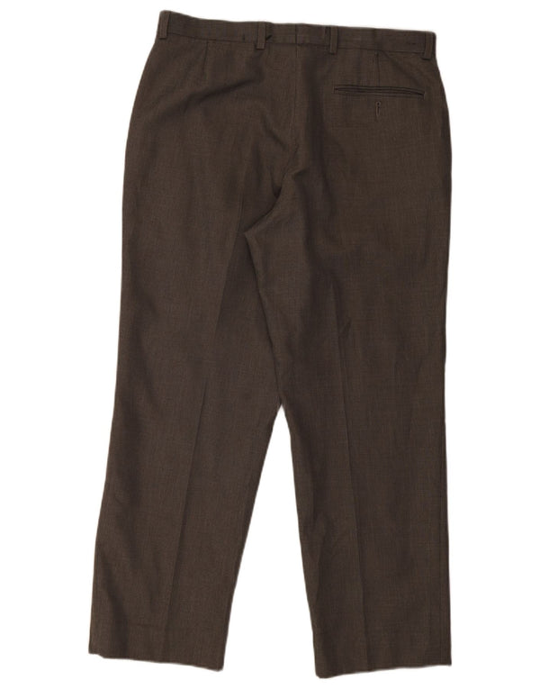 Marks & Spencer Straight Suit Bukser til mænd W34 L29 Grå polyester
