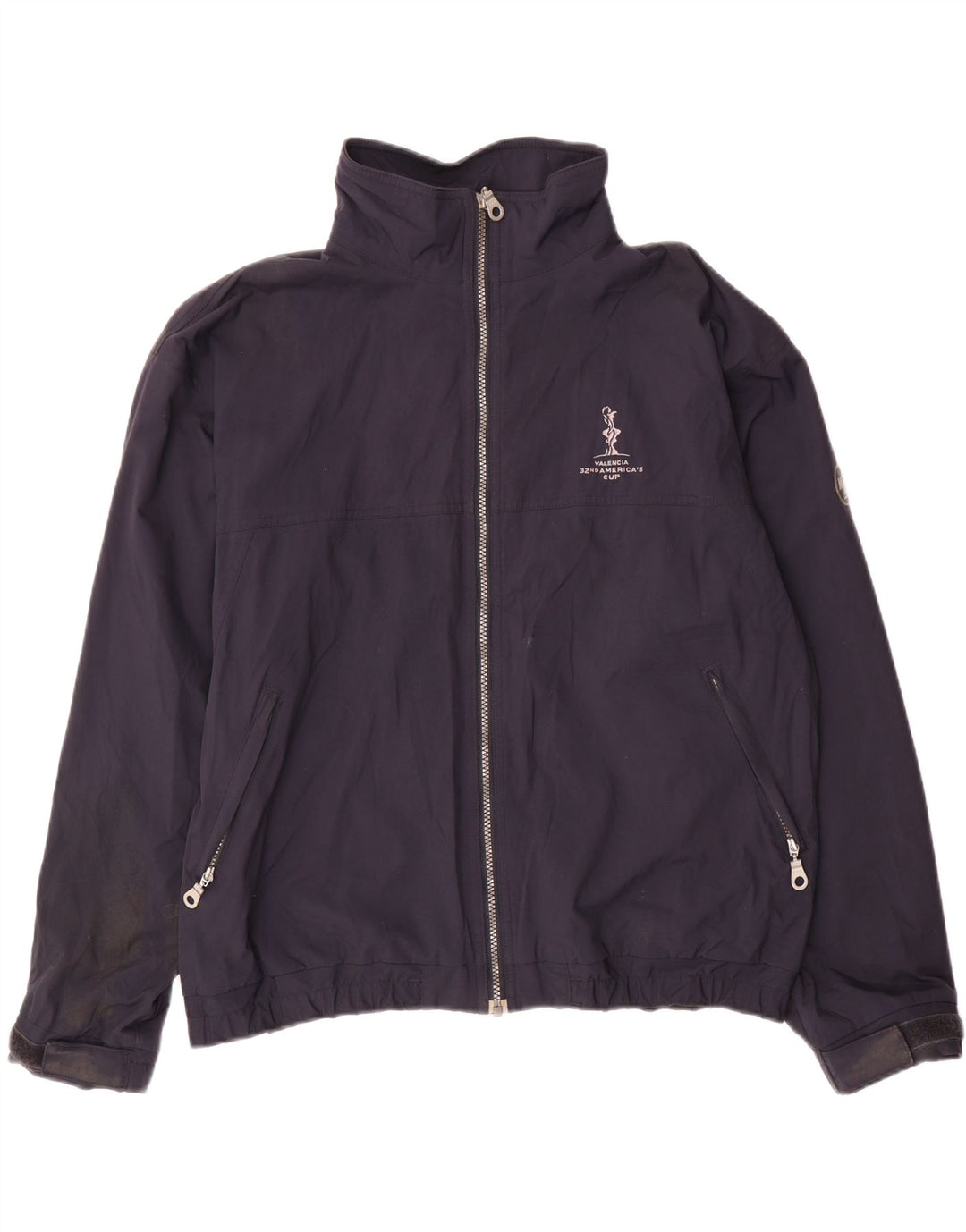 MURPHY & NYE Herre Loose Fit regnjakke UK 38 Medium Navy Blue Nylon