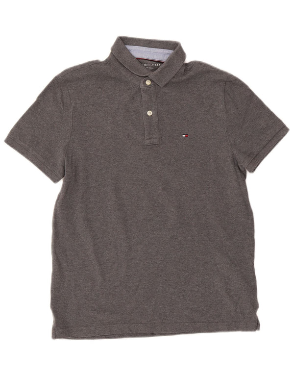 Tommy Hilfiger Herre Regular Fit Polo Shirt Lille Grå Bomuld