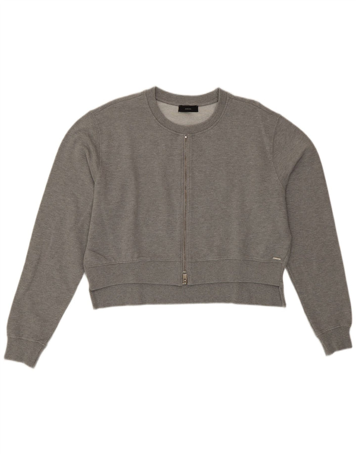 Diesel Womens Oversized træningsdragt Topjakke UK 14 Medium Grey Bomuld