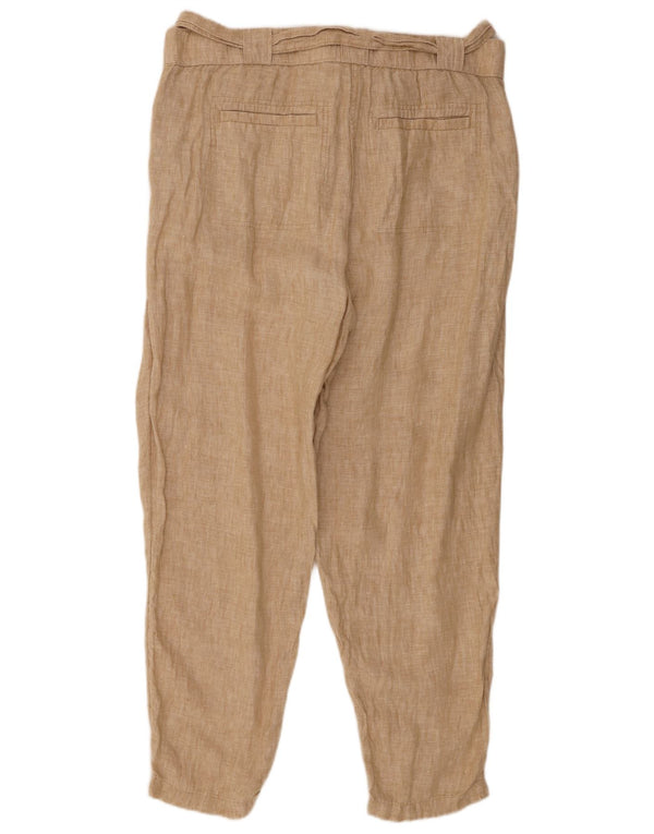 Marks & Spencer koniske chinobukser til kvinder UK 18 XL W38 L29 Beige hør
