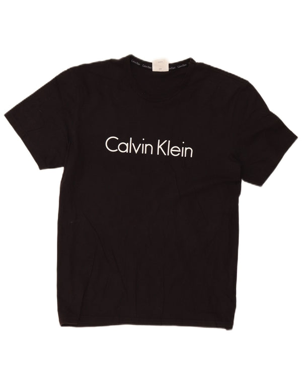 Calvin Klein Herre grafisk T-shirt Top Medium Sort