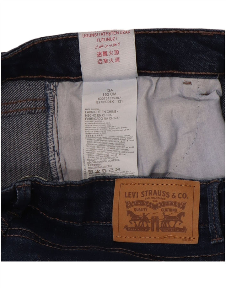 LEVI'S Boys 710 Super Skinny Jeans 11-12 år W28 L29 Blå Bomuld