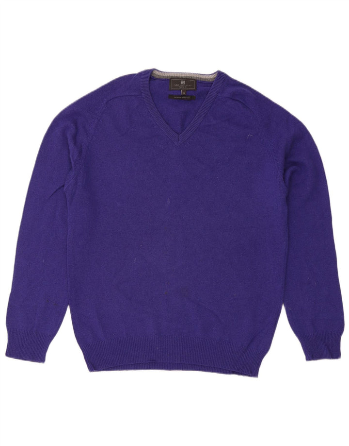 Marks & Spencer Herre Regular Fit Jumper Sweater Medium Lilla Uld