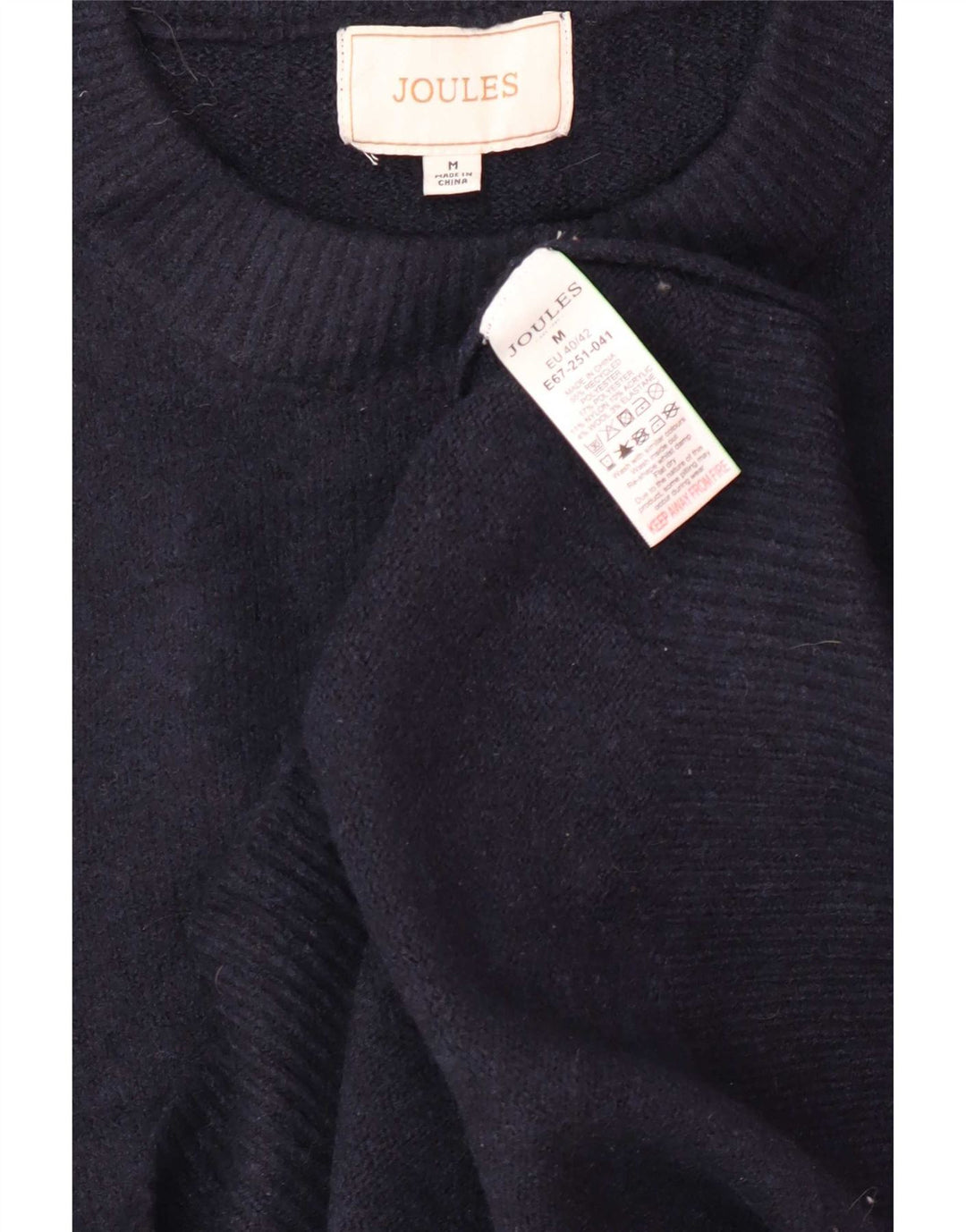 Joules Dame Crop Vest Tank Top UK 14 Medium Navy Blue Polyester