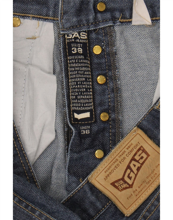 GAS Mens Straight Jeans W38 L28 Blue Vintage Gas and Second-Hand Gas from Messina Hembry 