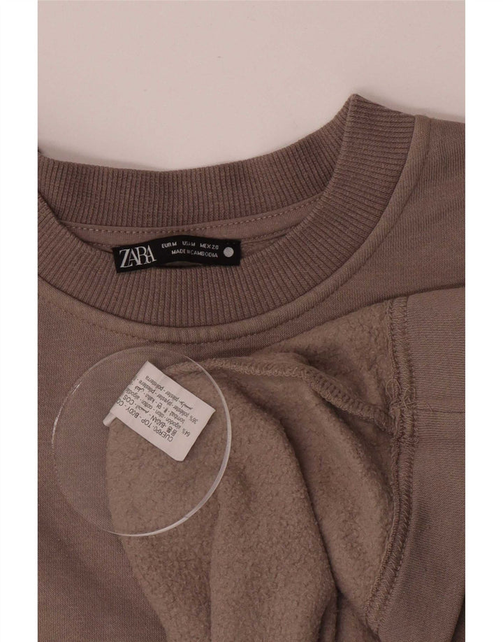 Zara Sweatshirt Jumper UK 14 Medium Grå Bomuld