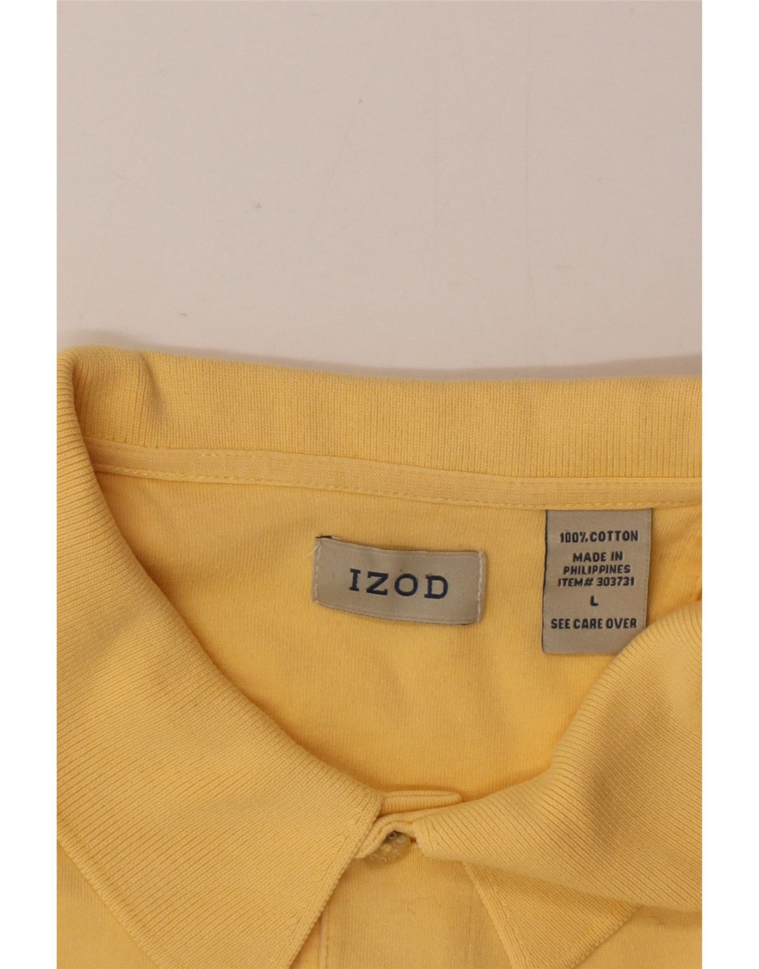 Izod Polo Shirt til mænd Stor gul bomuld
