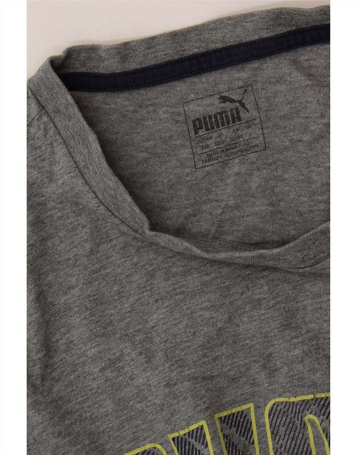 PUMA Grafisk T-shirt top til mænd, stor grå