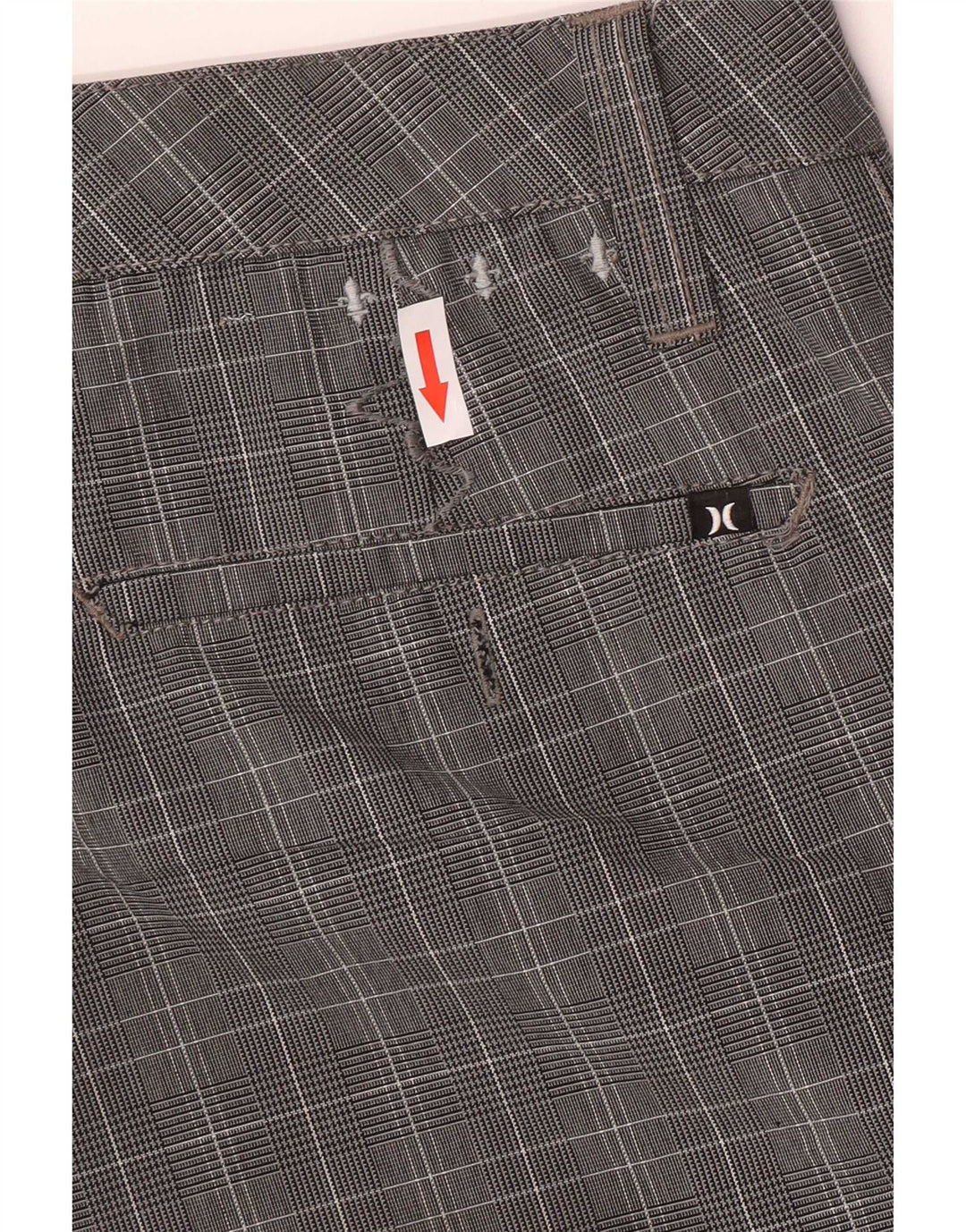 Hurley Herre Cargo Shorts Medium W30 Grå ternet polyester