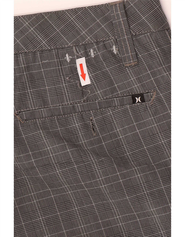 Hurley Herre Cargo Shorts Medium W30 Grå ternet polyester