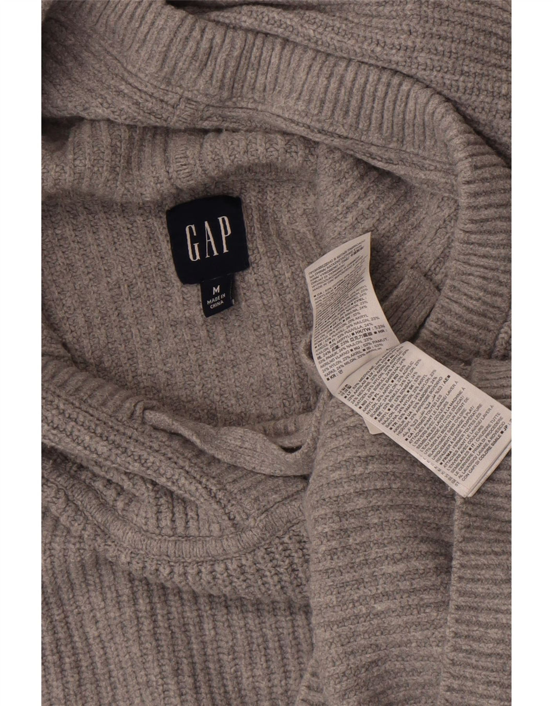 Gap Dame Crop Hættetrøje Sweater UK 14 Medium Grey Bomuld