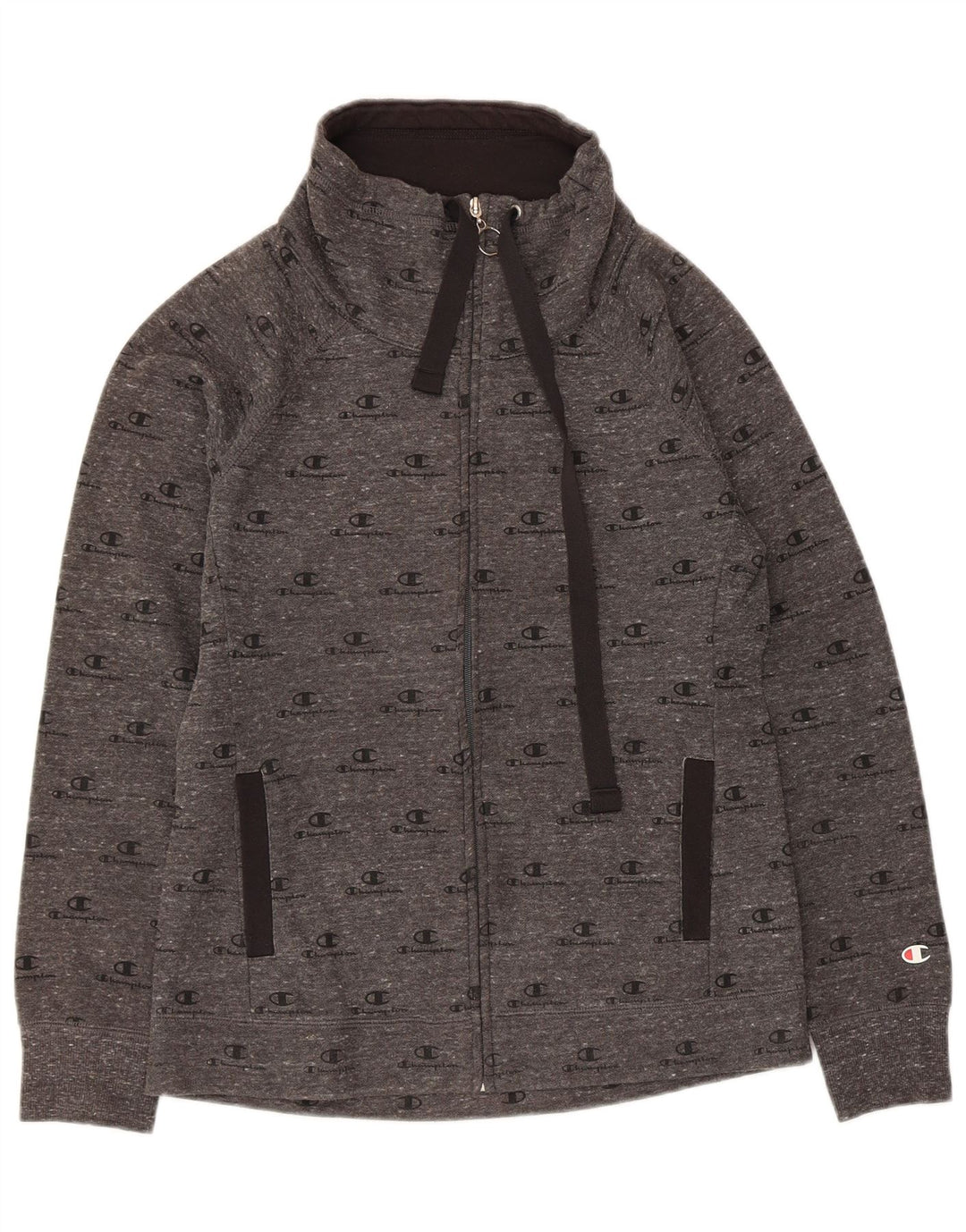 Champion Kvinder grafisk træningsdragt Topjakke UK 12 Medium Grey Bomuld