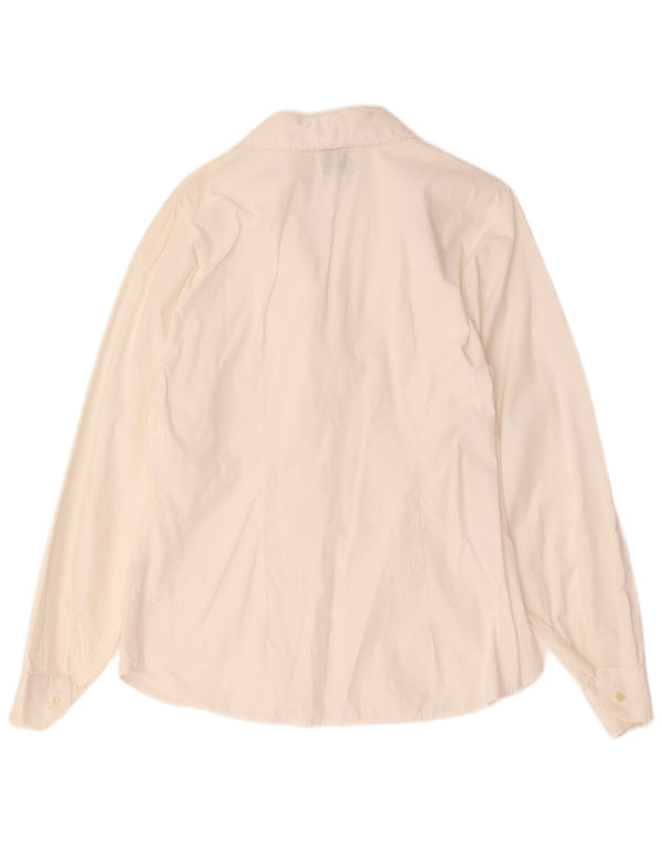 Benetton Dame Smoking Shirt UK 12 Medium White
