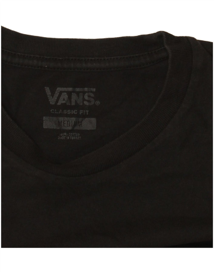 Vans Herre Classic Fit Grafisk T-Shirt Top Medium Sort Bomuld
