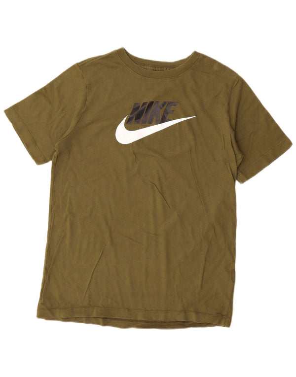Nike Boys Grafisk T-Shirt Top 13-14 år XL Khaki Bomuld