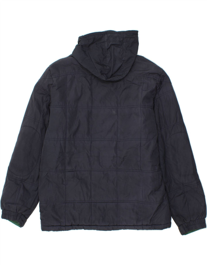 IZOD Womens Hooded Windbreaker Jacket UK 16 Large Navy Blue Polyester Vintage Izod and Second-Hand Izod from Messina Hembry 