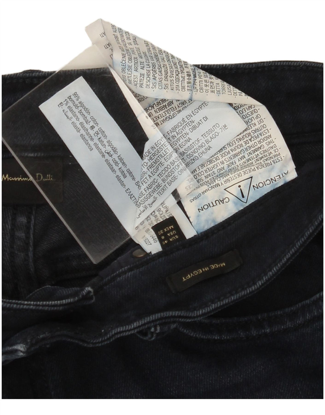 MASSIMO DUTTI Dame-tilspidsede jeans EU 40 Medium W30 L27 Marineblå Bomuld
