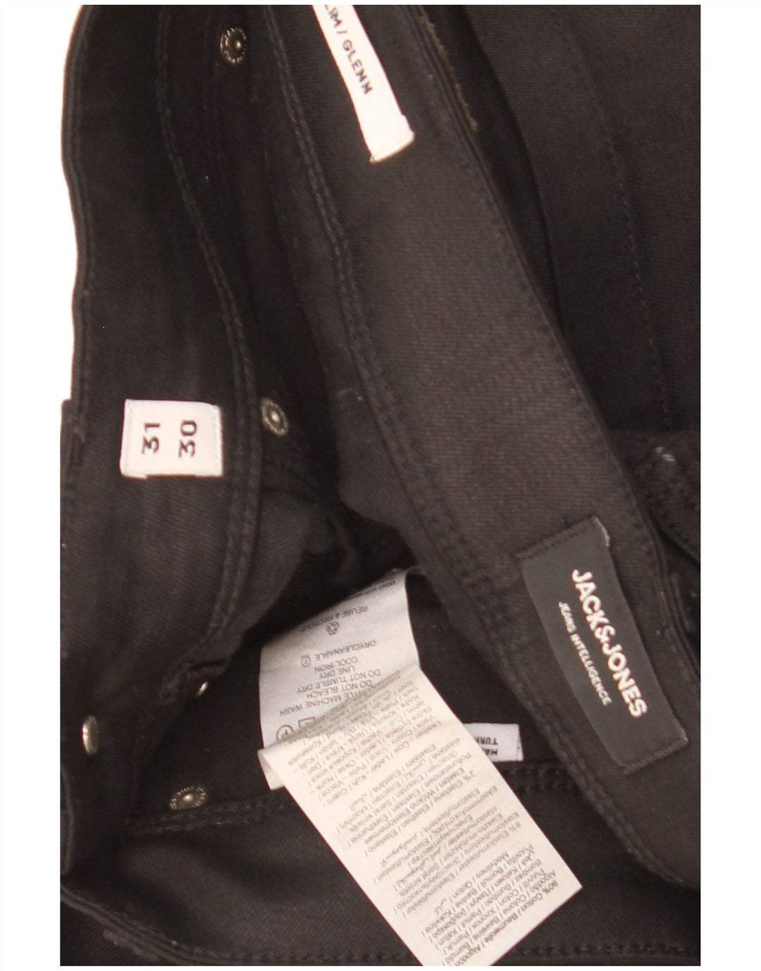 Jack & Jones Herre GLENN Slim Jeans W31 L30 Sort Bomuld