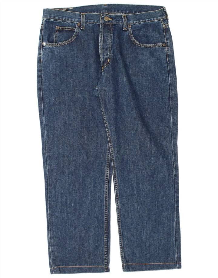 Lee Mens Seattle Straight Jeans W36 L28 Blå Bomuld