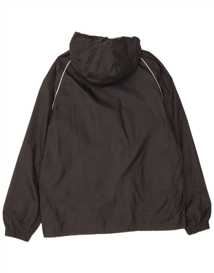 ADIDAS Mens Hooded Rain Jacket UK 40 Large Black Polyamide