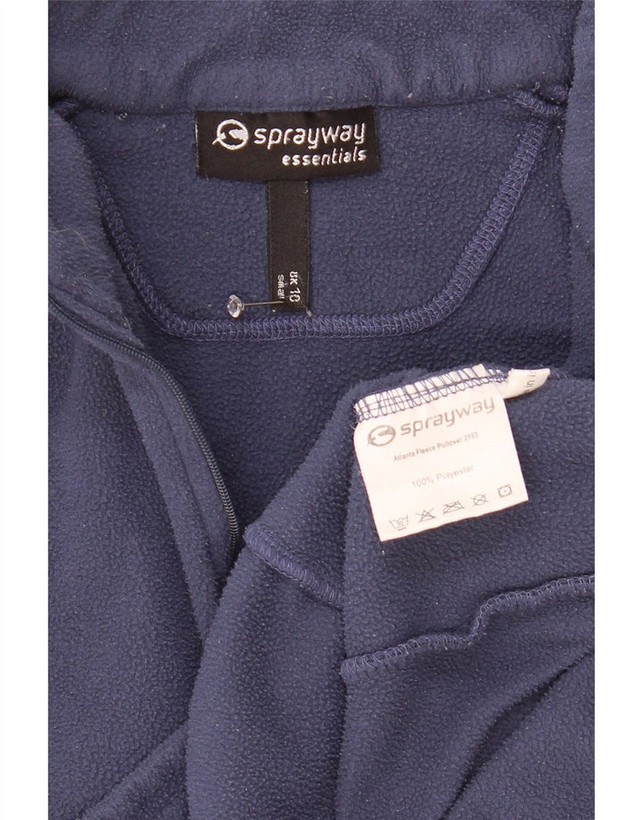 Sprayway Dame lynlås-hals Fleece Jumper UK 10 Small Navy Blue Polyester