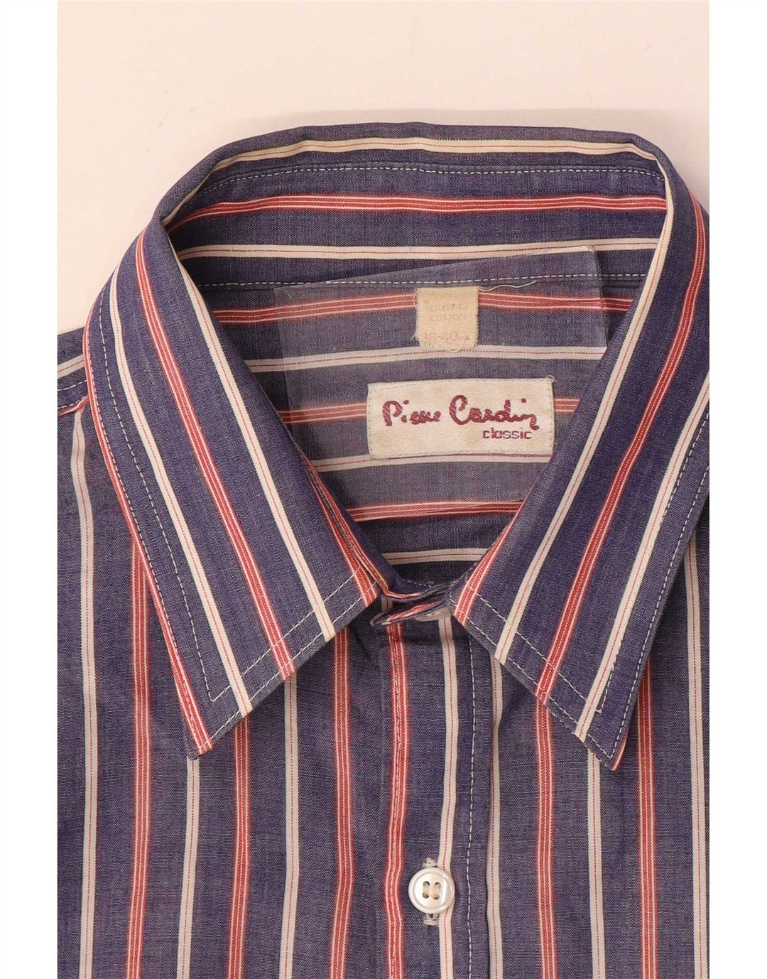 Pierre Cardin Herre Classic Fit skjorte størrelse 38/40 Medium lilla stribet