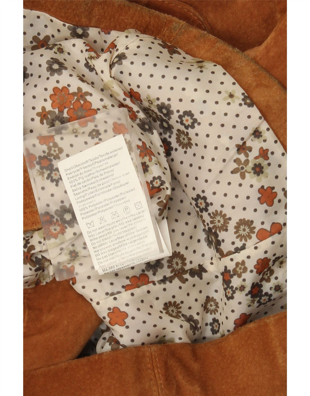 Vero Moda Dame Ruskindsjakke UK 10 Lille brunt læder