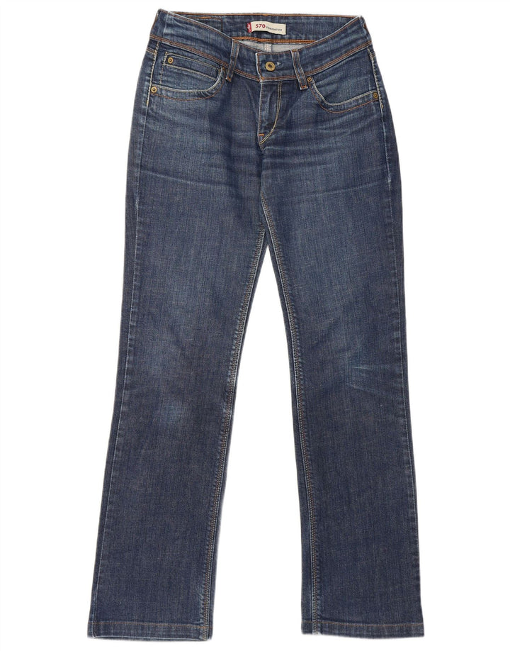 Levi's Dame 570 Straight Jeans W29 L30 Blå Bomuld