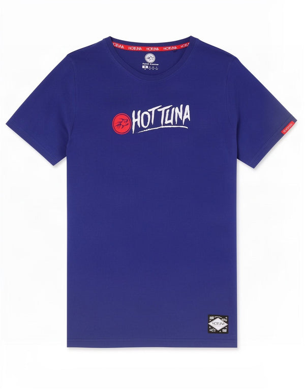 Hot Tuna Herre Grafisk T-Shirt Top Medium Blå Bomuld