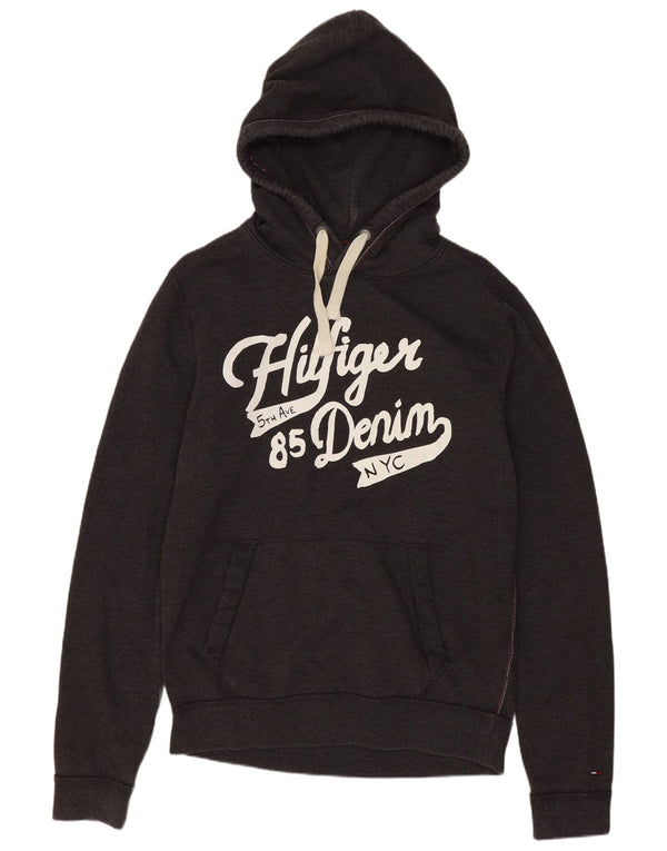 Tommy Hilfiger Grafisk hættetrøje til mænd mellemgrå bomuld